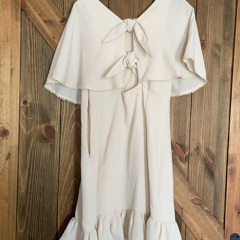 Cream Ruffle dress